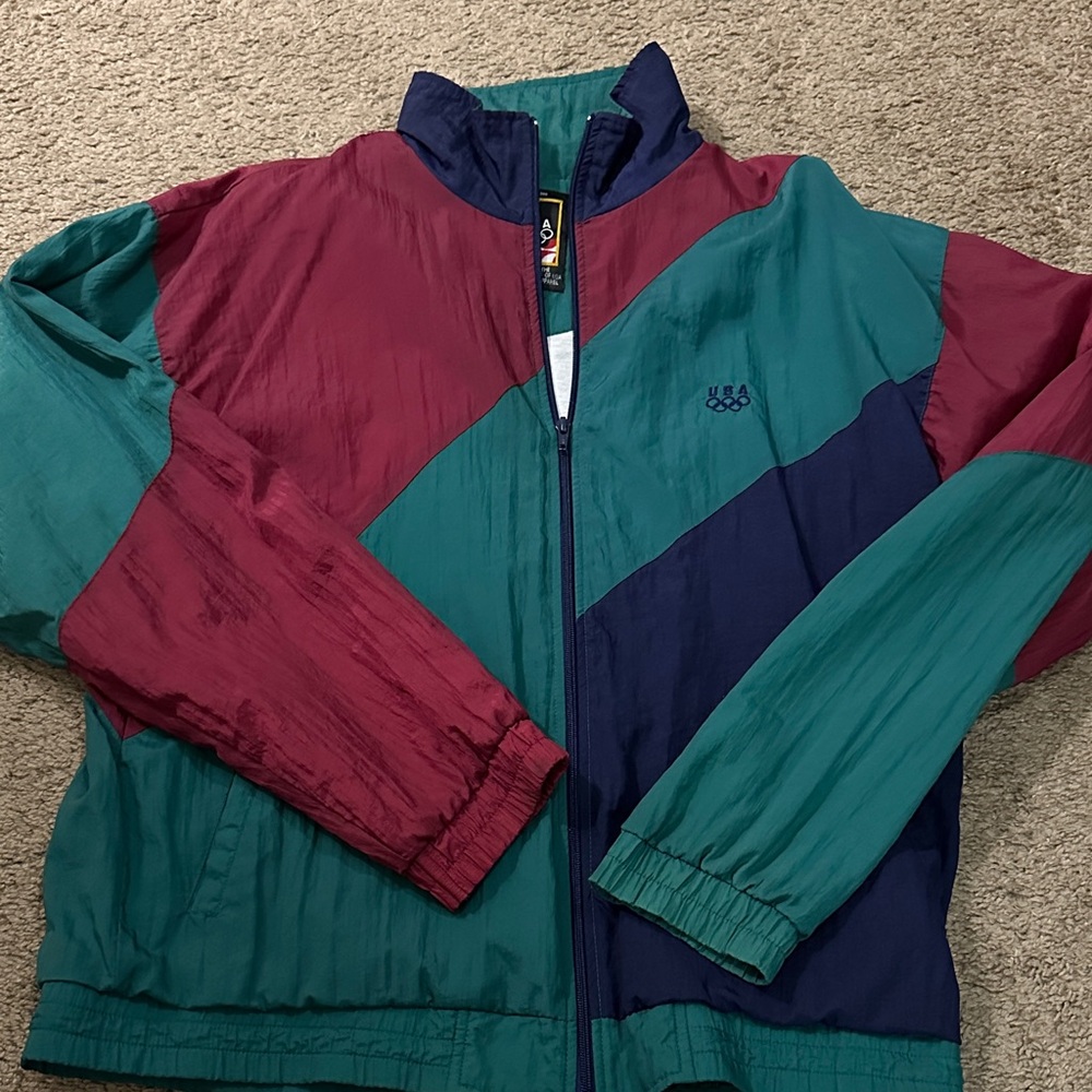 Vintage USA Colorblock Windbreaker Jacket
